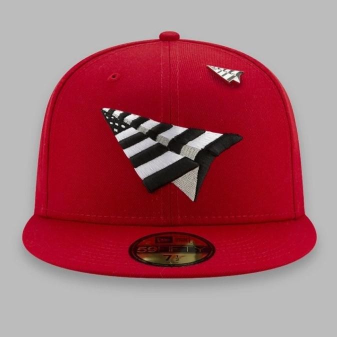 TOPI SNAPBACK New Era 59Fifty Crimson Fitted not Snapback Paper Planes Paperplanes
