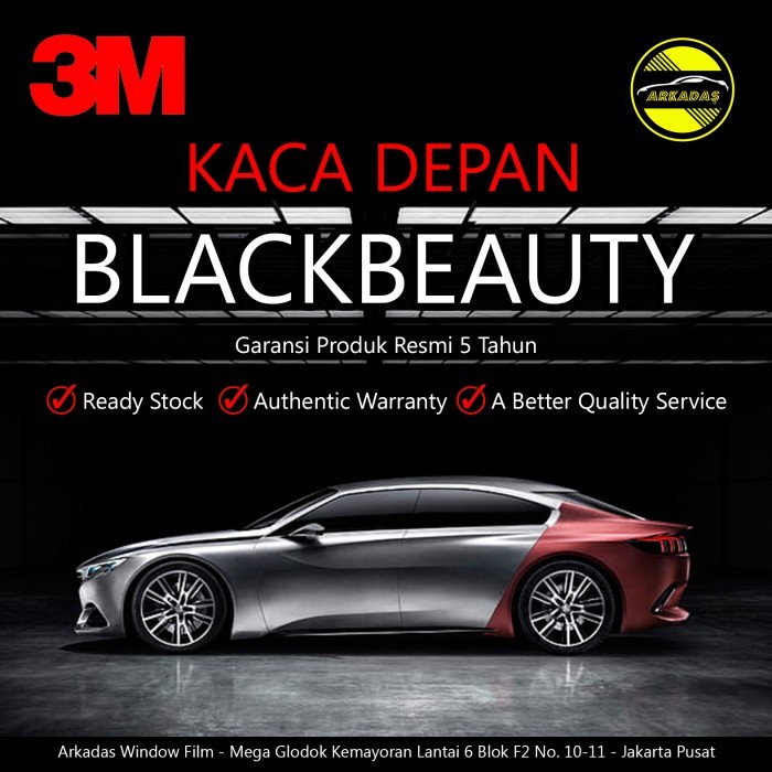 Kaca Film / Kacafilm Mobil 3M Blackbeauty / Small Car / Kaca Depan