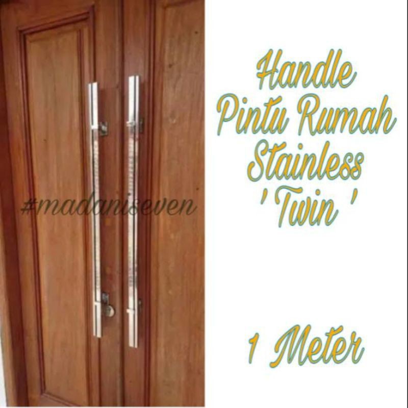 Gagang Pintu Rumah/Tarik Pintu Rumah/Gagang Pintu Rumah Twin Stainless Panjang 1 Meter |3E846D2F|