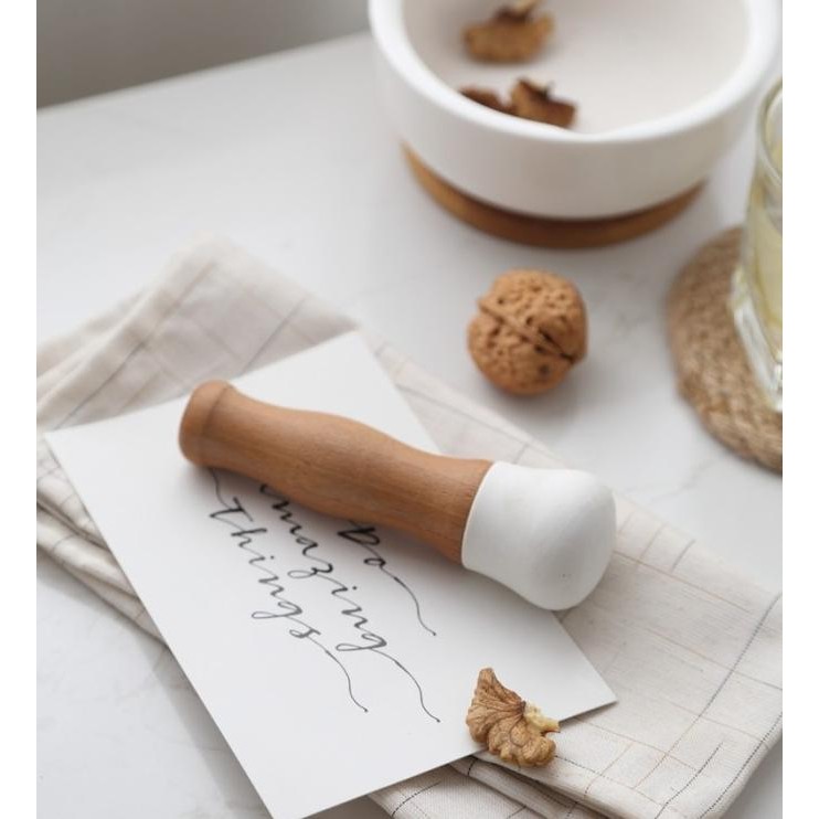 

MASSHU ceramic mortar and Pastle / cobek / ulekan keramik CS