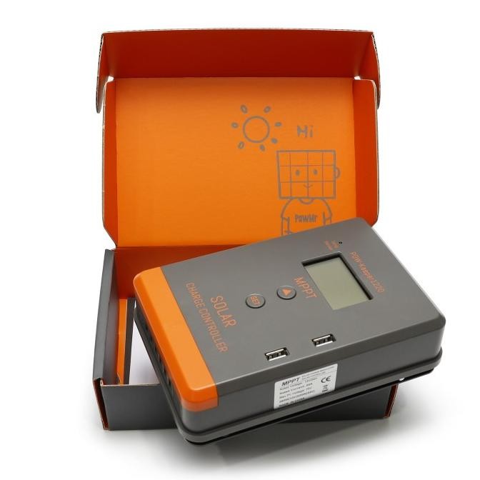 Powmr 20A Mppt Solar Charger Controller 12V 24V 75Vdc Lcd Display
