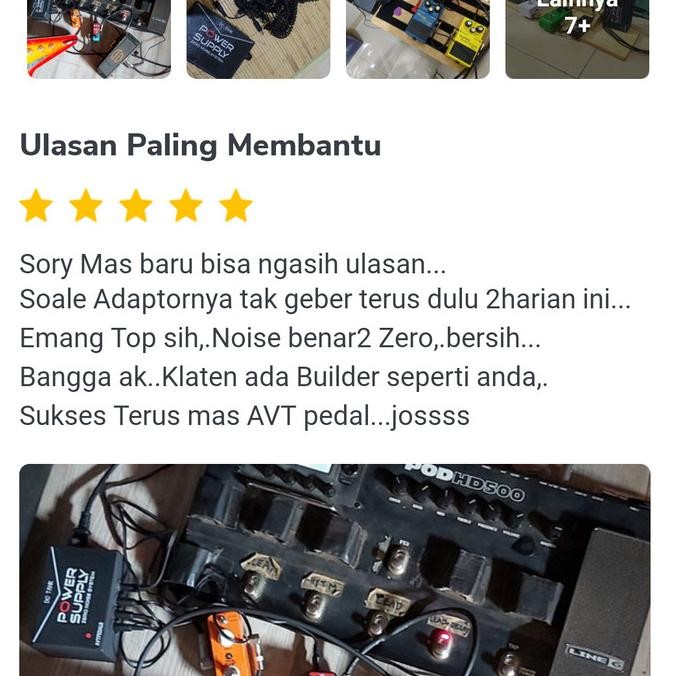 Power Supply Efek Gitar 14 Chanel Dc Tank