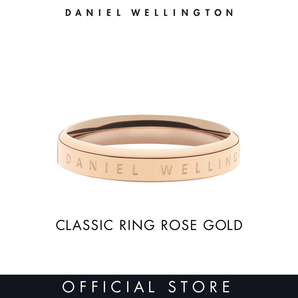 Cincin Klasik Daniel Wellington Cincin Uniseks Emas Mawar Cincin Pasangan Cincin untuk Wanita dan Pr
