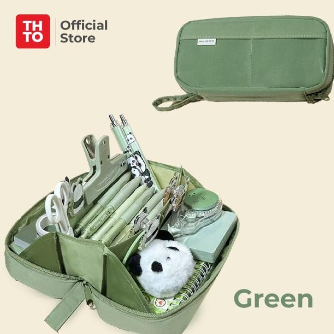 

THTO Tas Tempat Pensil Case Pouch Transparan Kapasitas Besar A079