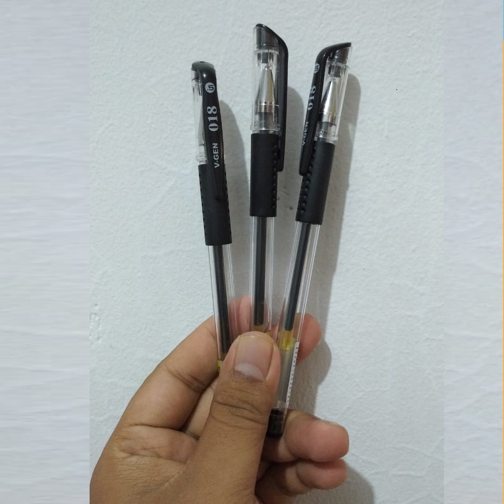 

Pena Gel 0.5 MM Pulpen V-GEN V-018 Pen Gel V-GEN Pena Hitam