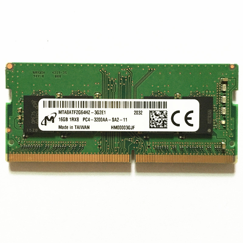 Micron DDR4 16GB 3200Mhz Laptop Ram DDR4 16GB 1RX8 PC4-3200AA-SA2-11 DDR4 3200 16GB Memori DDR4 Ram 