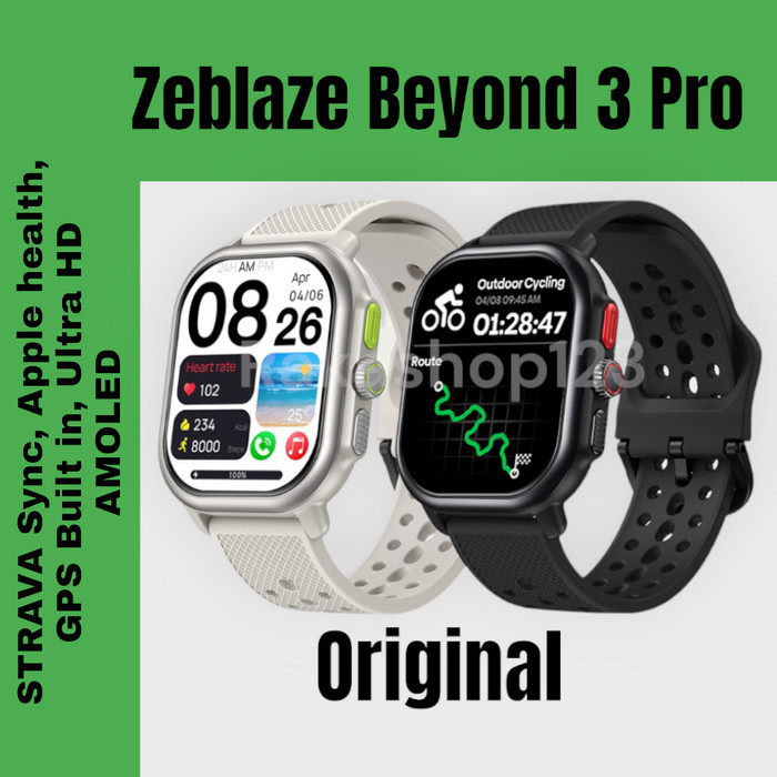 Produk Ready Zeblaze BEYOND 3 Pro Smartwatch Original, GPS, STRAVA sync, AMOLED Ultra HD, AOD