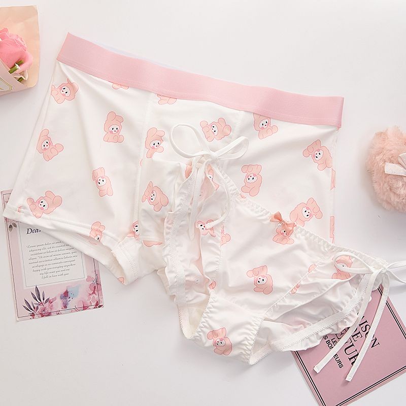

Couple Underwear Pure Desire New Milk Silk Cute Rabbit Sexy Lace-up