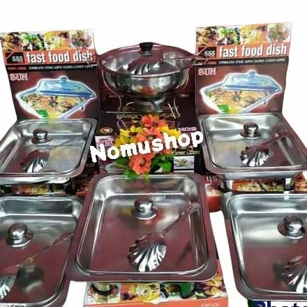 Prasmanan Set Stainless Wadah Saji Prasmanan Hajatan Food Warmer