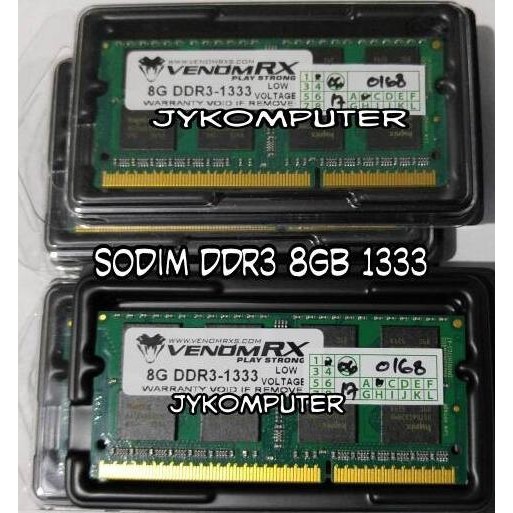 Ram Laptop 8GB DDR3 PC 10600 SODIMM Memory 8G memori Sodim PC3L 1333