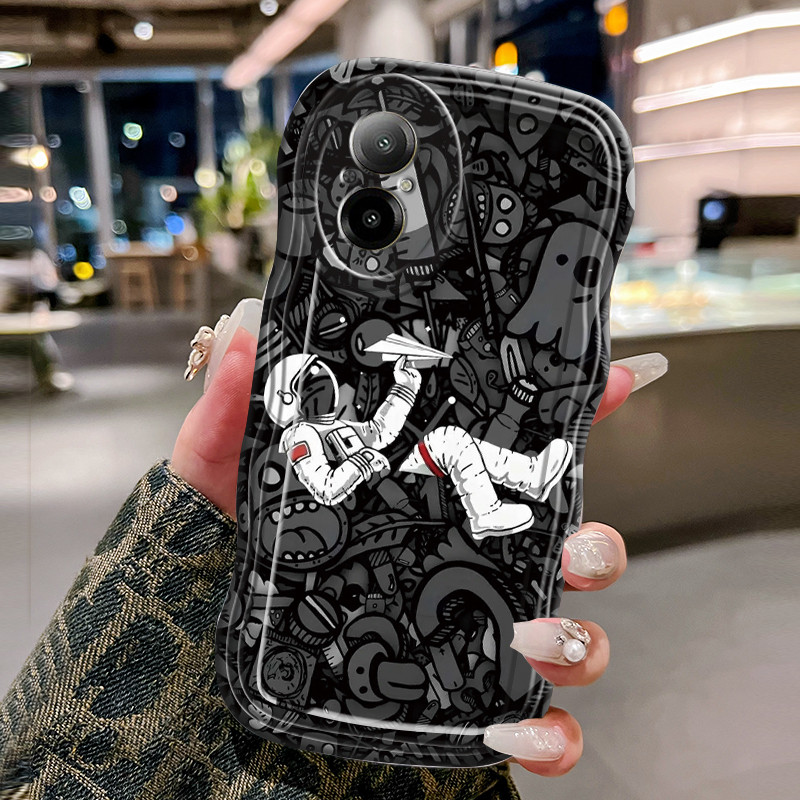 Casing Hp Untuk Realme C67 4G 12 Lite 4G Case Casing pola Astronot NASA Kasing HP Cesing Silikon Kes