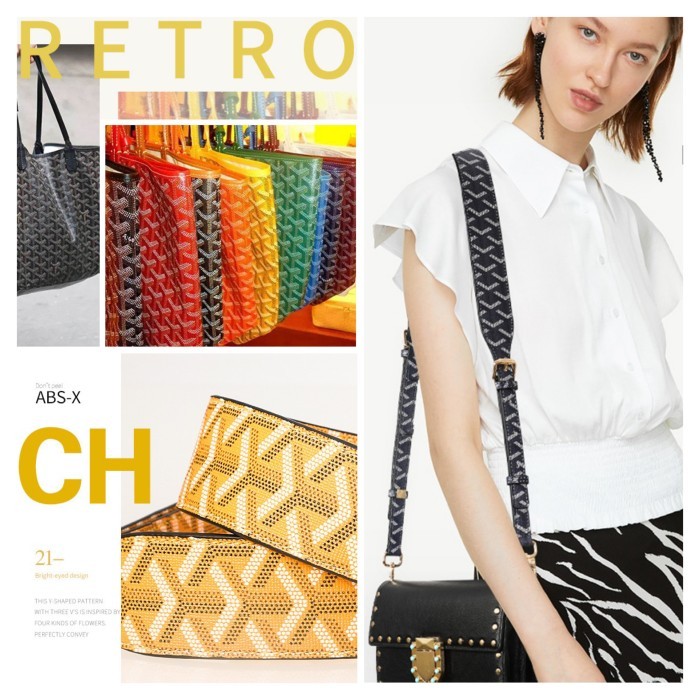 PROMO MK Bag Strap Genuine Leather Mozaic Pattern Straps Tali Tas 106-125cm