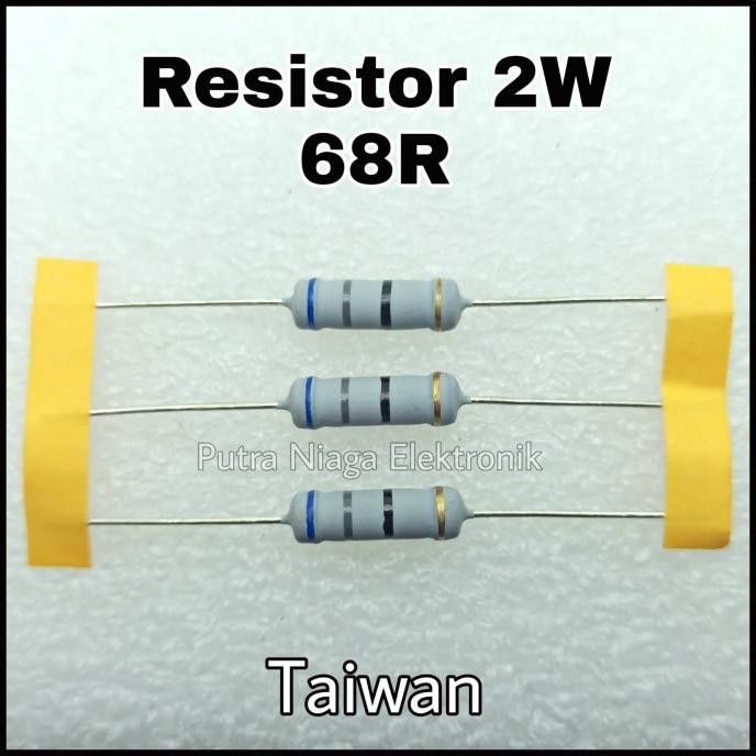 Diskon Resistor 68R 2W Taiwan 68ohm 2watt / 68 ohm 2 Watt putr4n Berkualitas