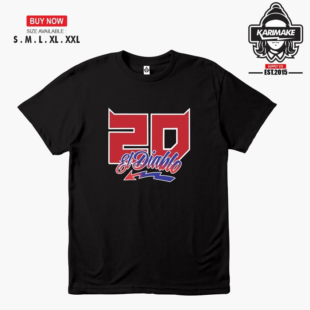 Limited Karimake T-Shirt Motogp Fabio Quartararo El Diablo Kaos Otomotif