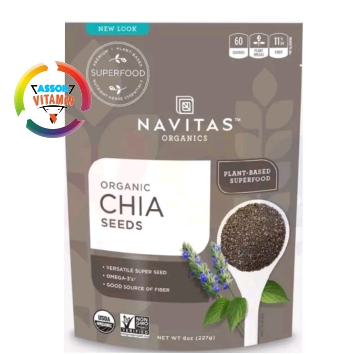 

Navitas Organics Organic Chia Seeds Non GMO Superfood 8oz 227g