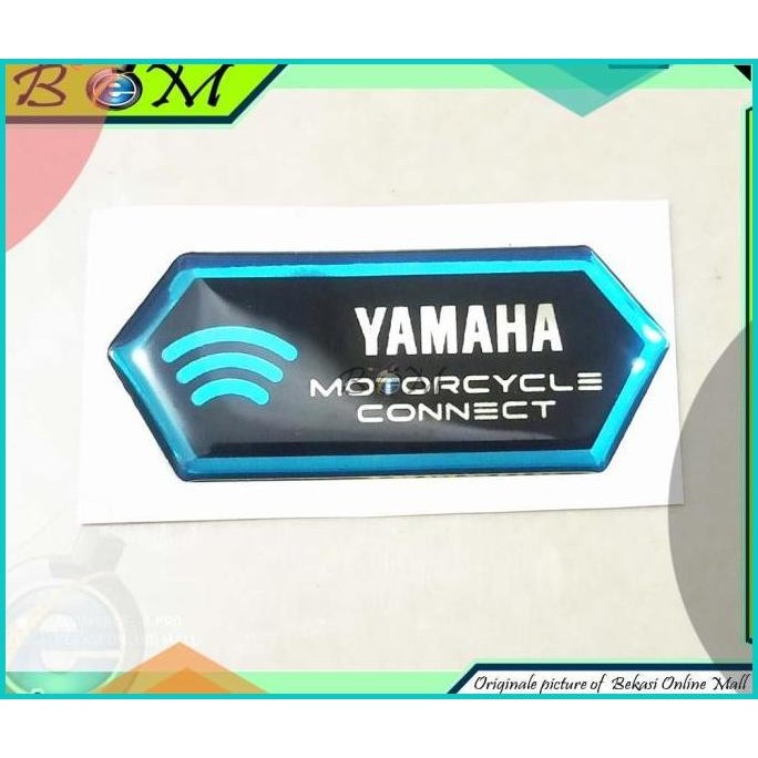 stiker sticker emblem timbul yamaha motorcycle connect y-connect aero