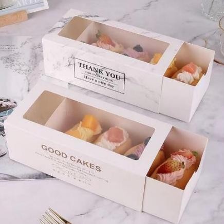 

XD27 Dus Kotak Box Donat Bomboloni Brownis Donut Kardus Kemasan Makanan 10pcs Berkualitas