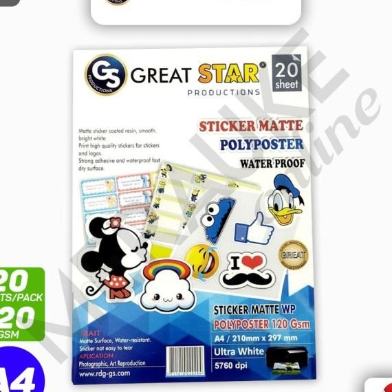 

Kertas Foto Great Star Stier Matte Polyposter Wp A4 120Gsm 20 Lembar