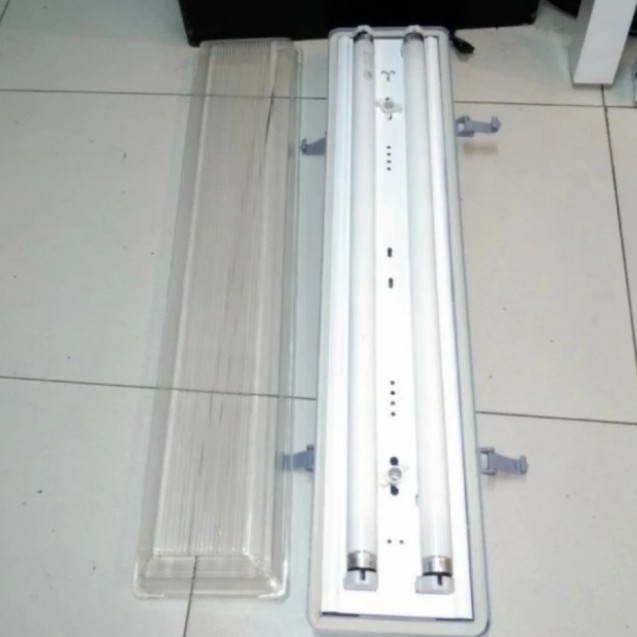 Beragam Kap Tl Led 2X18 Waterproof Ip65 60Cm Rumah Lampu T8 Tl Led Set Philips Asz
