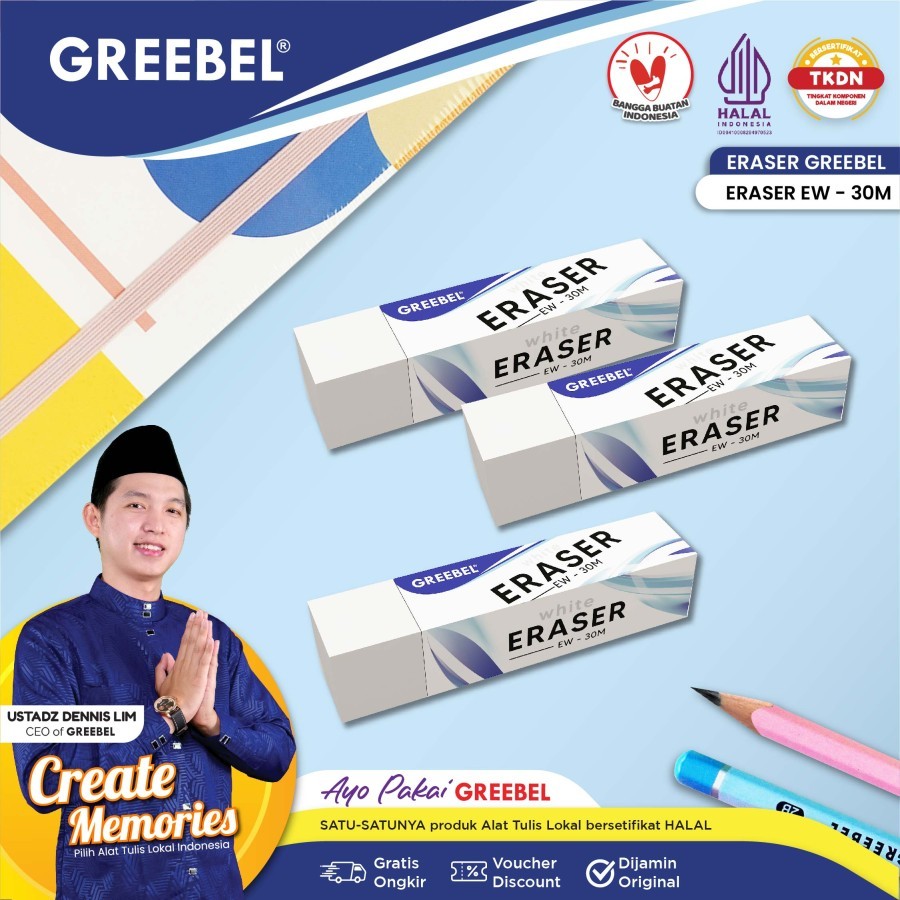 

Greebel Eraser / Penghapus Greebel EW-30M - 1 Pcs