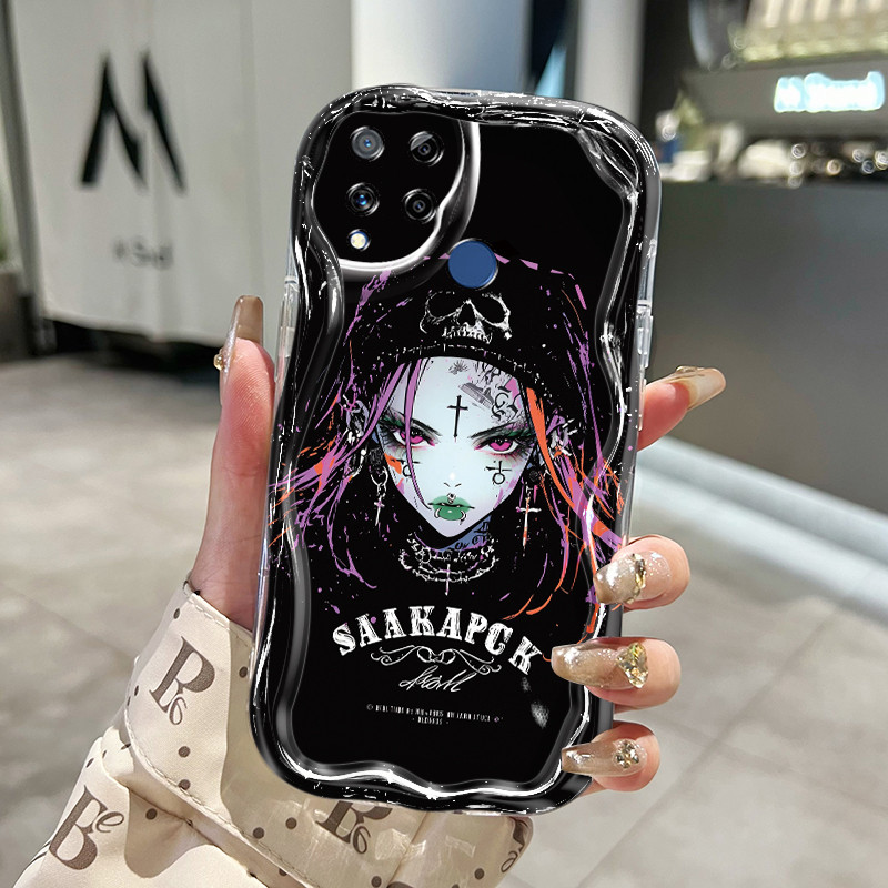 Casing Hp Untuk Realme C15 Case Casing Softcase sarung pelindung silikon pola Joker perempuan HP Kes