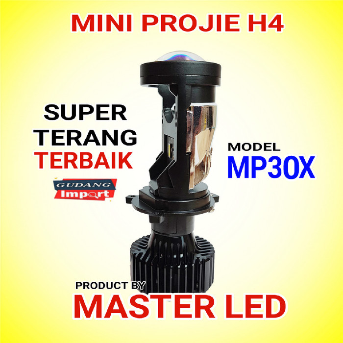 Diskon Lampu led mobil motor mini projector projie H4 MP30X