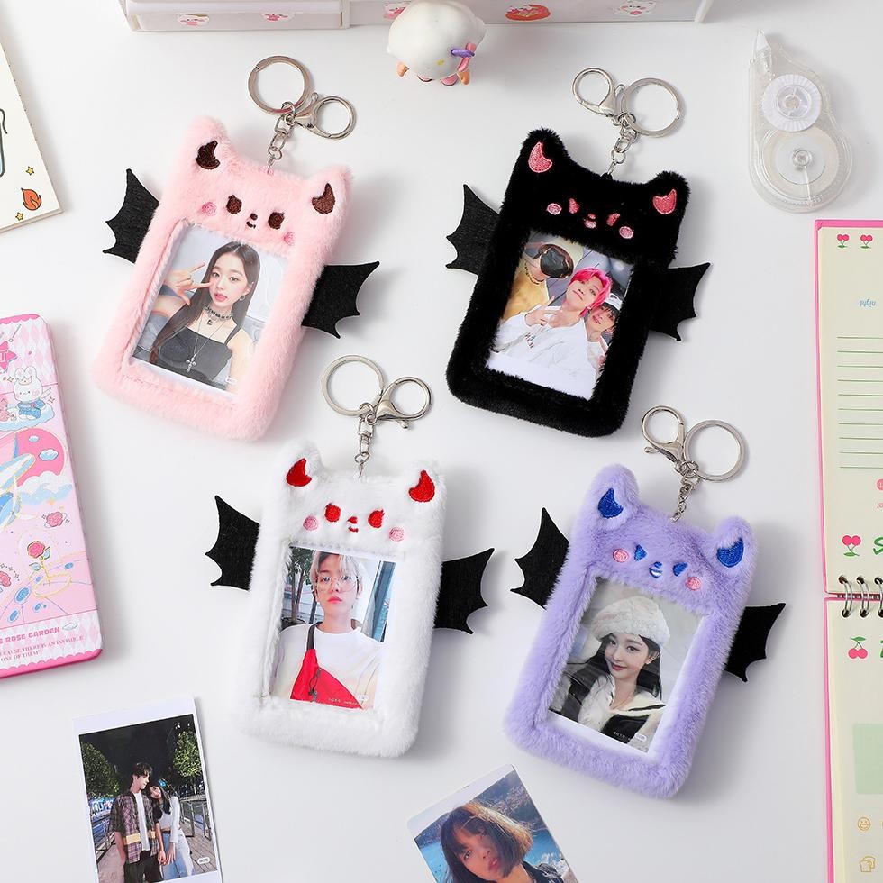 

VIRAL Photocard Holder Keychain Gantungan PC Card Holder Boneka Bulu Kpop an