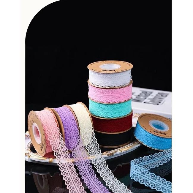 

PROMO [1Rol 45Meter] Korean Pita Renda Lace Ribbon 3cm PITA RENDA LEBAR 3 CM / FLOWER WRAP RIBBON nt-137