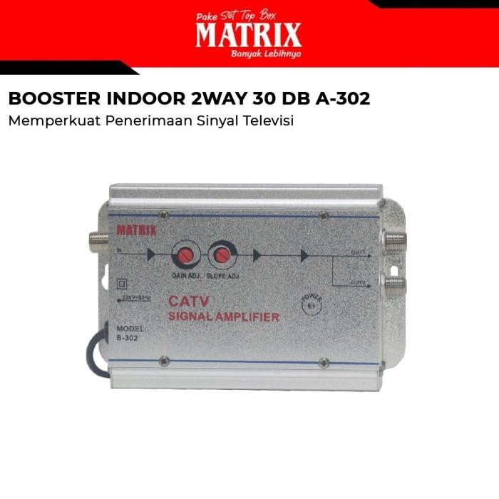 Booster Indoor Matrix A-302 Penguat Sinyal Tv 2 Way