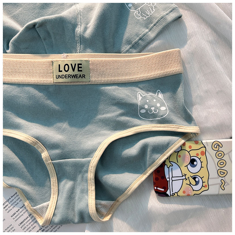 New Couple Underwear Pure Cotton Sexy Cute Couple Thread Underwear Shorts Suit