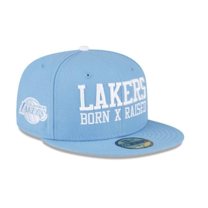 TOPI SNAPBACK New Era 59fifty Born and Raised LA Lakers