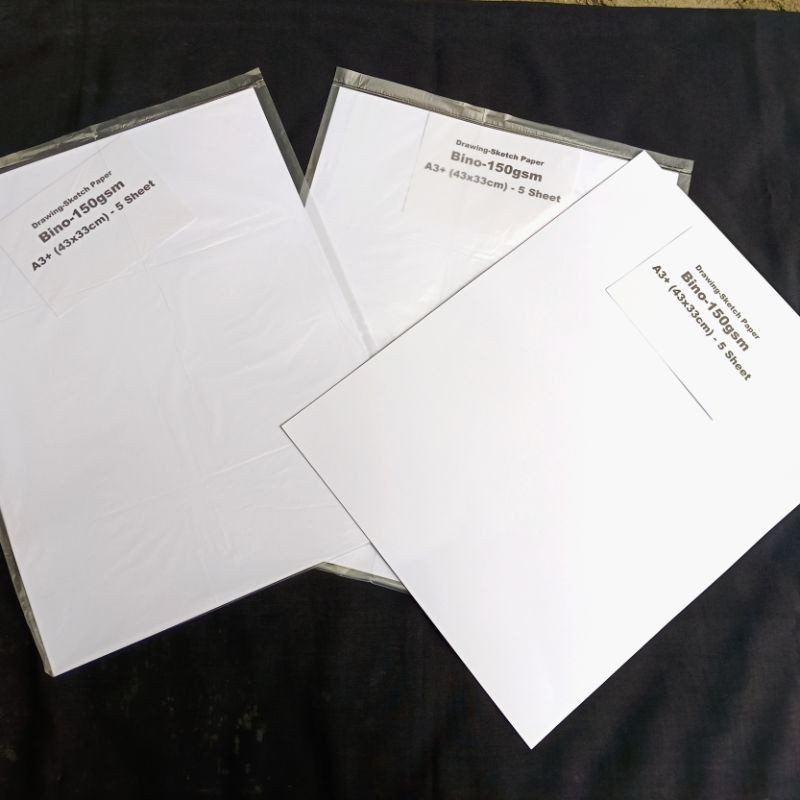 

Drawing - Sketch Paper A3+ (43X33cm) 150 gsm 5 Sheet / Kertas Gambar - Sketsa A3+ (43X33cm) 150gsm 5