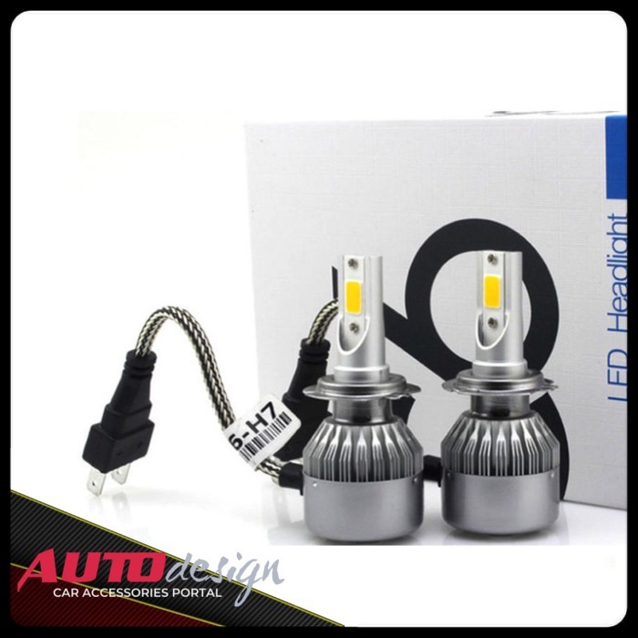 Termurah Lampu Led Mobil C6 3000K Kuning H1 H3 H7 H8 H11 H16 Hb3 Hb4
