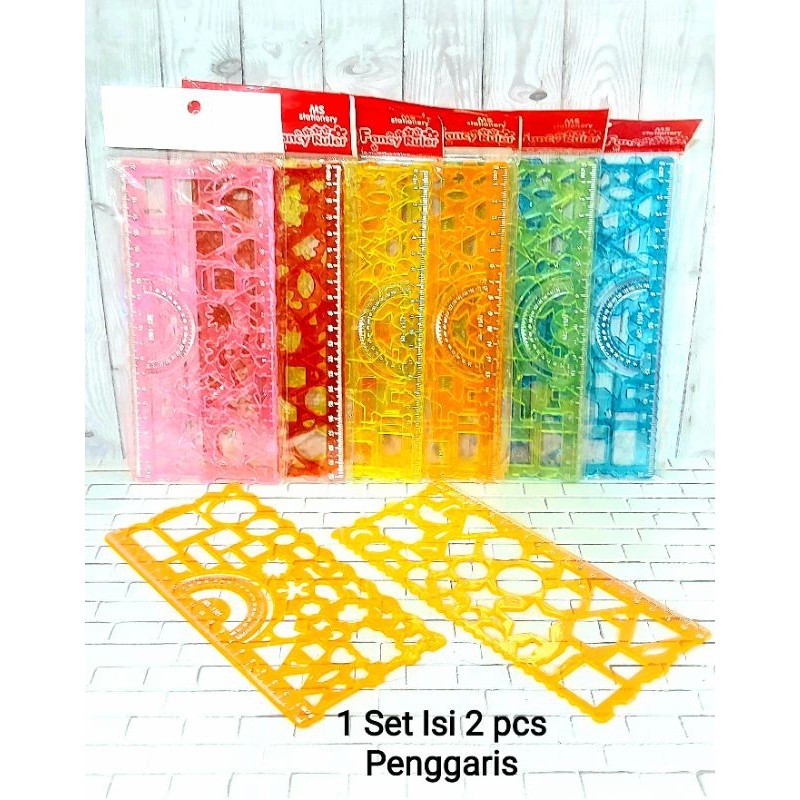 

Penggaris Bentuk / Penggaris SIRU isi 2 pcs Panjang 20 cm