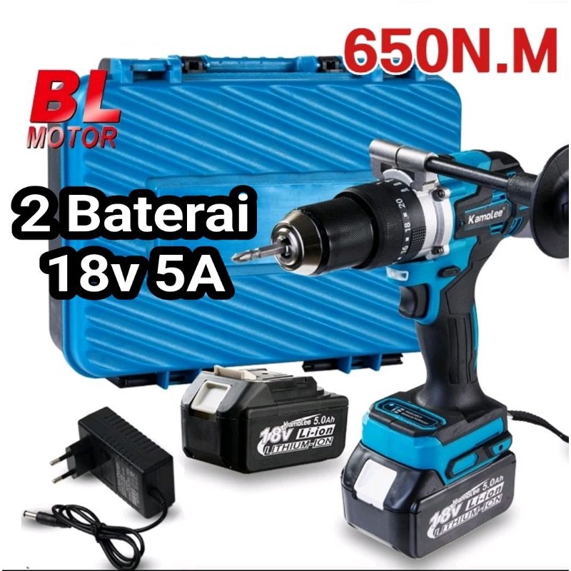 PANA BOR KAMOLEE 13MM 18V 5A BRUSHLESS 1 - 2 BATERAI