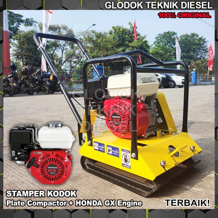 Promo Stamper Kodok + Honda Gx 160 5.5 Hp Ori Plate Compactor Siap Pakai
