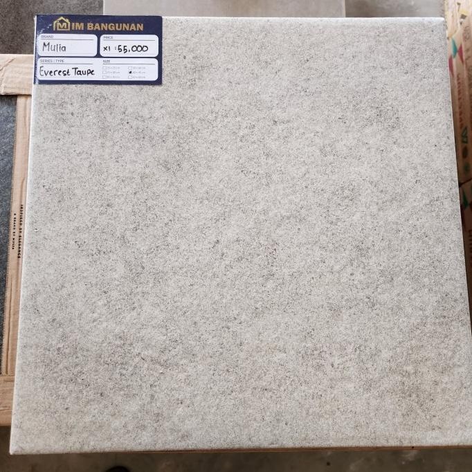Keramik Lantai Kasar Mulia 40x40 Everest Sand / Taupe / Nero KW 1 GT