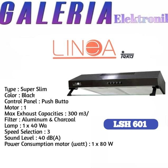 Linea LSH-601 Cooker Hood Slim 60cm Silver 300m3/h