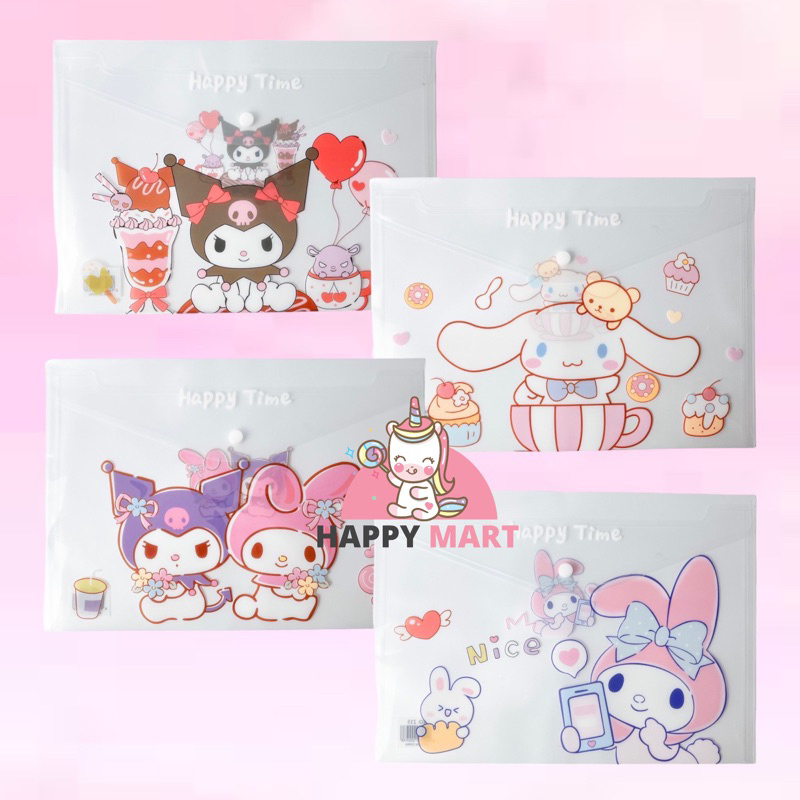 

Map plastik TRANSPARANT sanrio motif kuromi / melody / cinnamoroll
