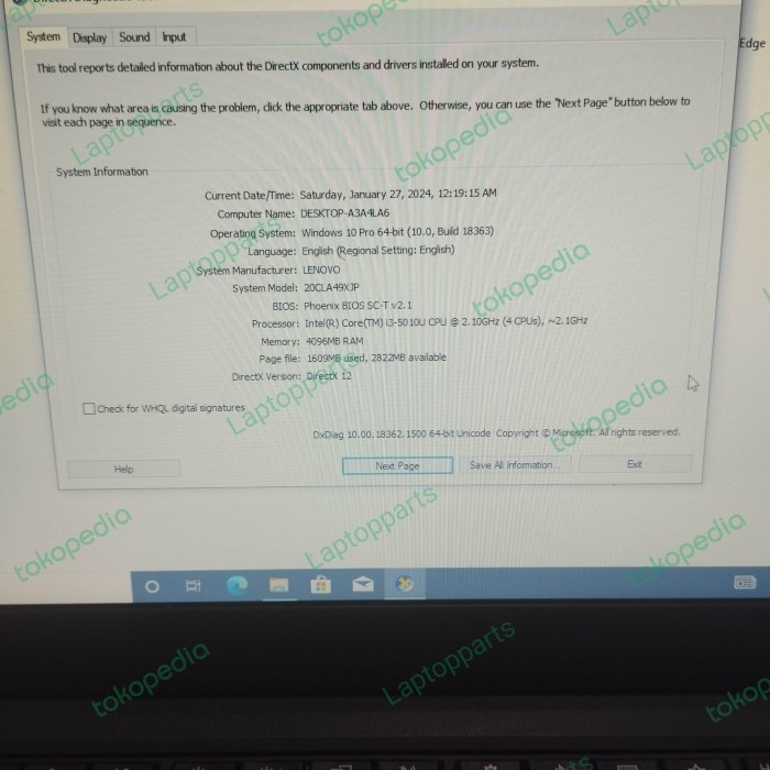 MOTHERBOARD MOBO MAINBOARD LAPTOP LENOVO THINKPAD X250 INTEL CORE I3