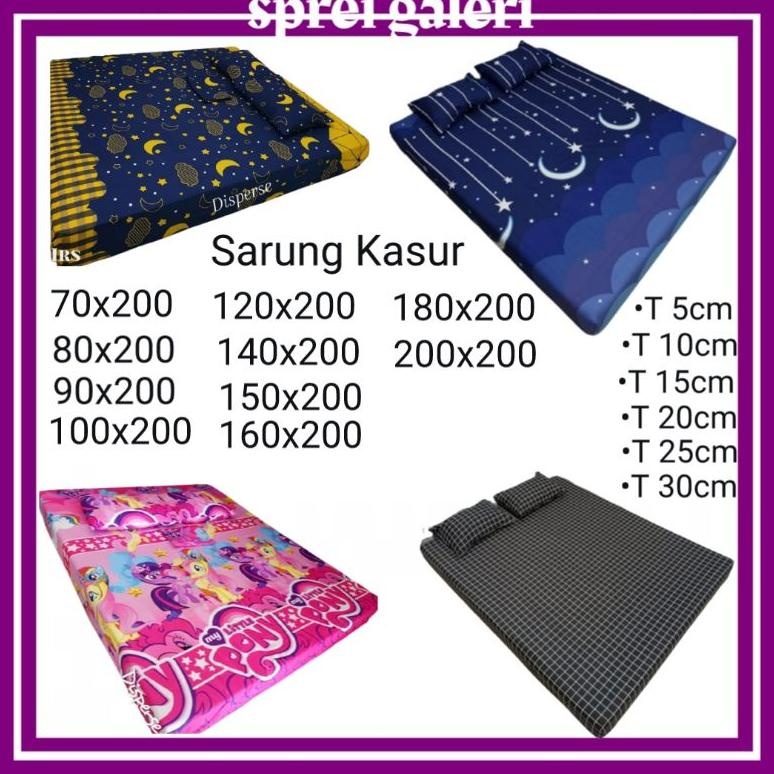 Buruan Sarung Kasur Resleting 90X200 100X200 120X200 140X200 150X200 160X200 180X200 200X200 Busa Sp