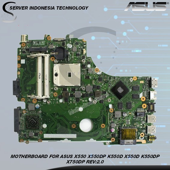 MOTHERBOARD FOR ASUS X550 X550DP K550D X550D K550DP X750DP REV:2.0