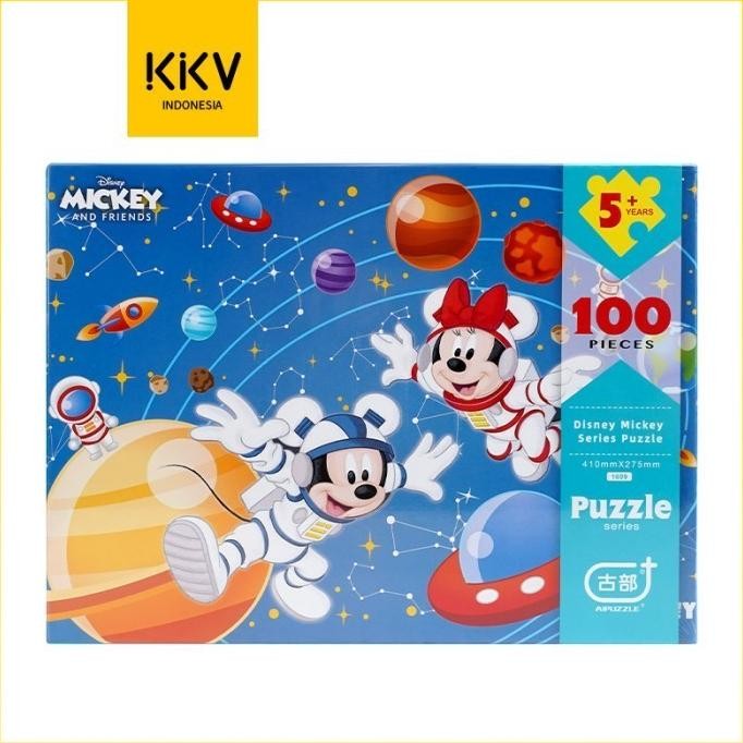 NEW  KKV - Disney Puzzle Mainan Puzzle Anak Kreatif Mickey Space 100 pcs