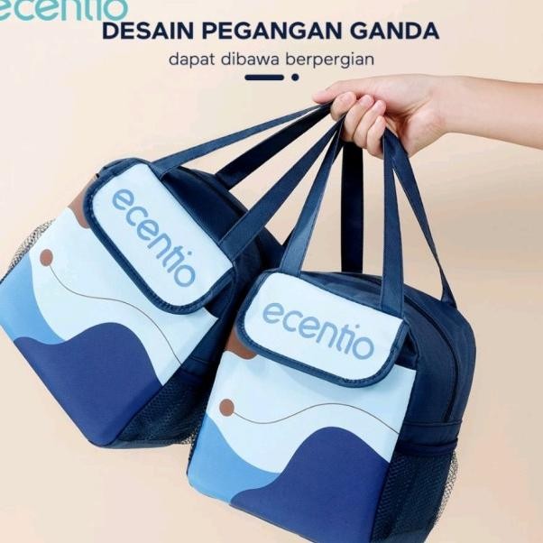 Ecentio Tas Bekal Anak Portable Tas Lunch Box Tahan Panas