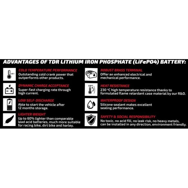 Aki Motor Tdr Racing Tlfe-4L Lithium Aki Beat-Scoopy-Vario 110-Blade