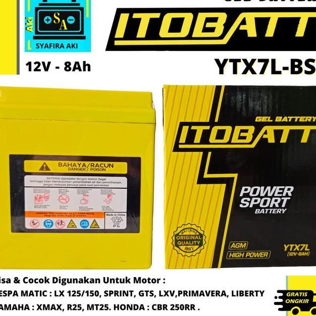 Aki Vespa Lx 150 Vespa Primavera Aki Vespa Matic Itobatt Ytx7L Bs