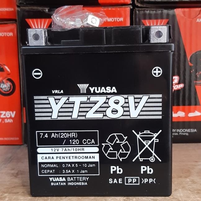 Aki Motor Vespa Lx 150, Vespa Sprint Ytz8V Yuasa Aki Kering