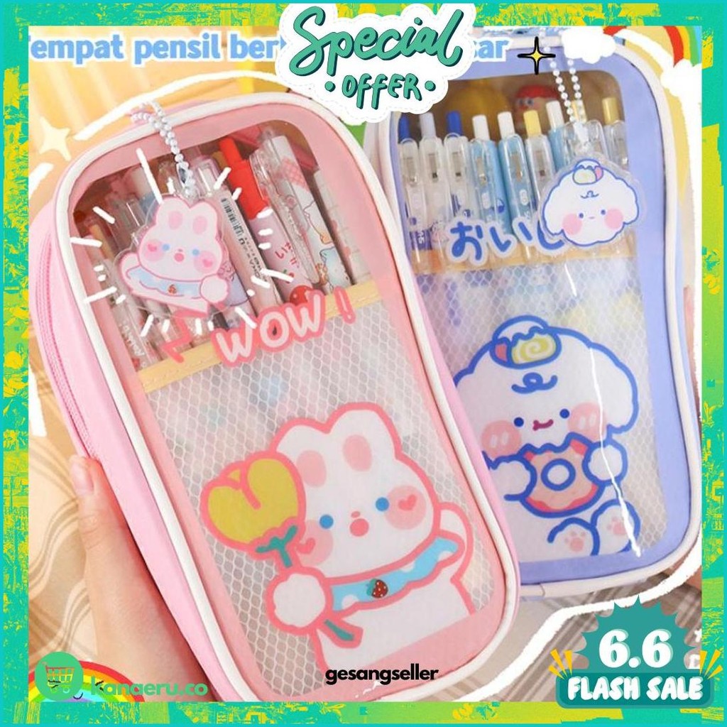 

Liontin GratisTempat Pensil Jumbo Banyak Slot Anti Air Transparan Cute Ins Korean Style Pencil Case Tempat Pensil Anak Transparan Motif Kartun Pencil Case Multifungsi Ala Korea Pouch Serbaguna / Tempat Alat Tulis Tempat Pulpen Perlengkapan Sekolah Diskon