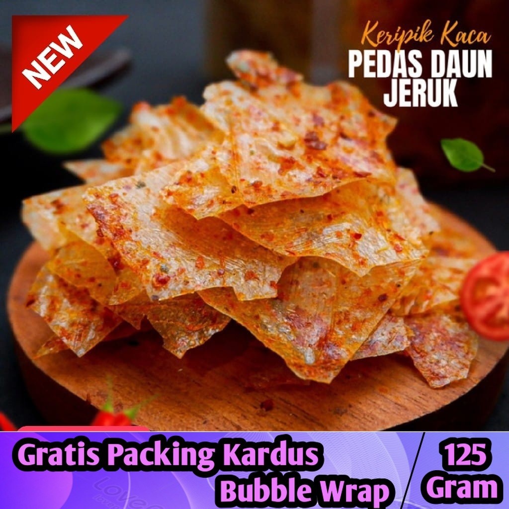 

Cemilan Keripik Kaca 125gram Super Pedas / Keripik Kecimpring Khas Daerah - Iqorni Snack cemilan