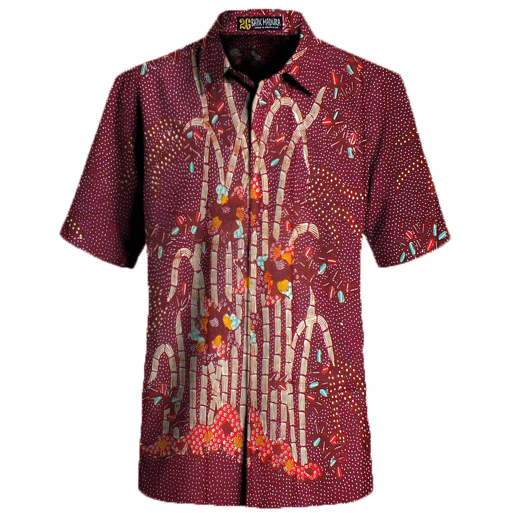 Kemeja Batik Tulis Madura Baju Batik Pria Lengan Pendek K187